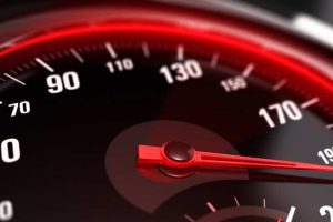 Excessive Speeding Careless Driving Concept